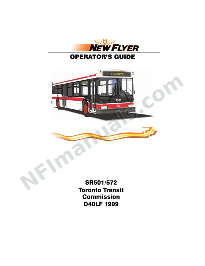 New Flyer D40LF Manual Package - Toronto Transit Commission included manual preview