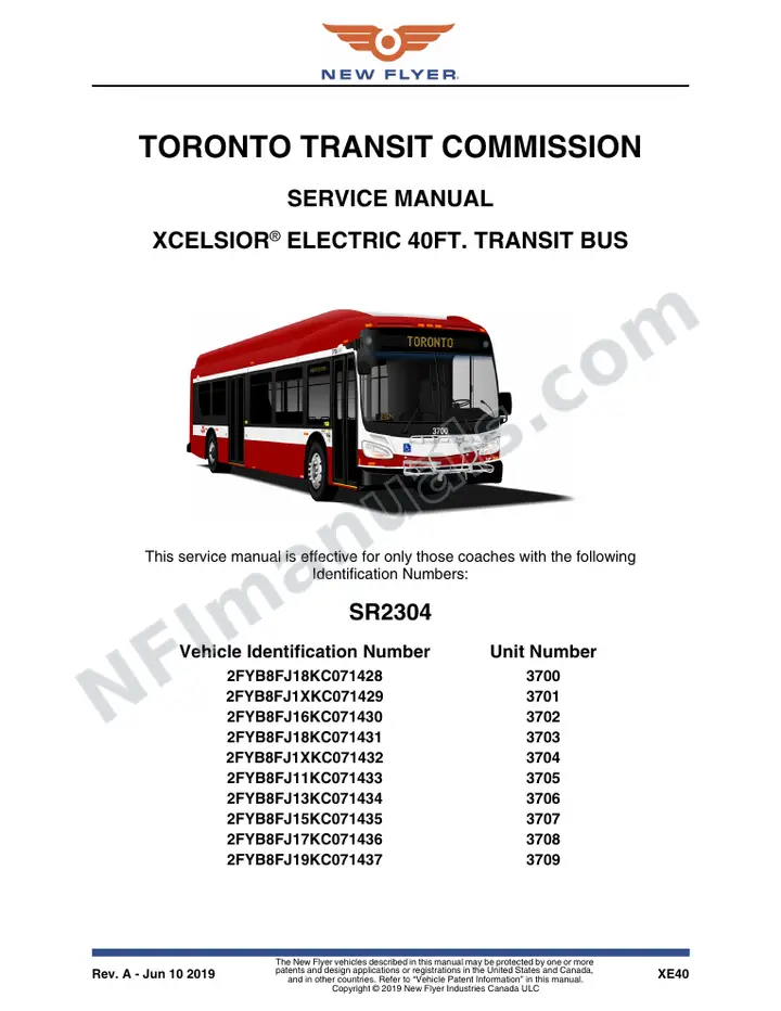 SR2304 Service Manual, Toronto Transit Commission first-page preview