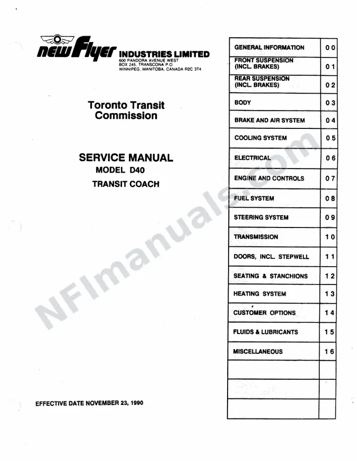 SR231 Service Manual, Toronto Transit Commission first-page preview
