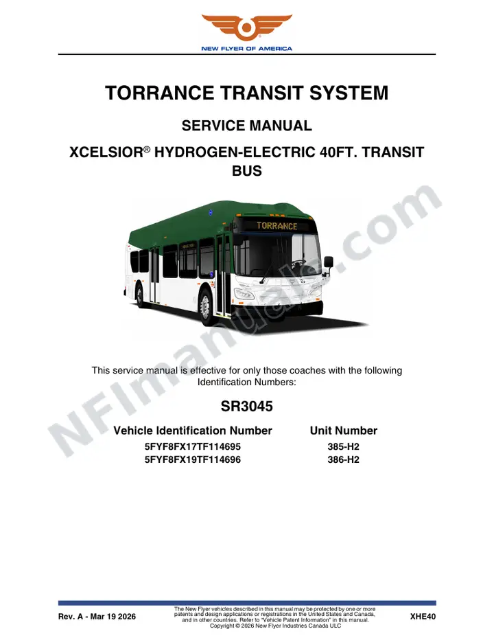 SR3045 Service Manual, Torrance Transit System first-page preview