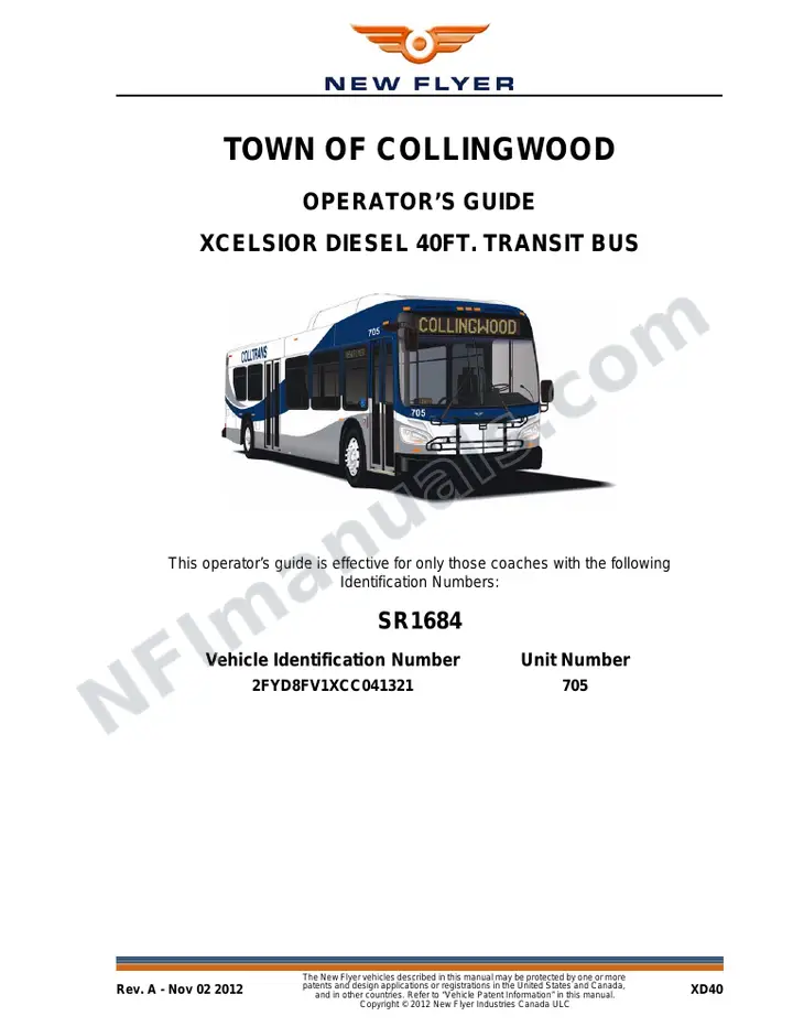 SR1684 Operator's Guide, Town of Collingwood first-page preview