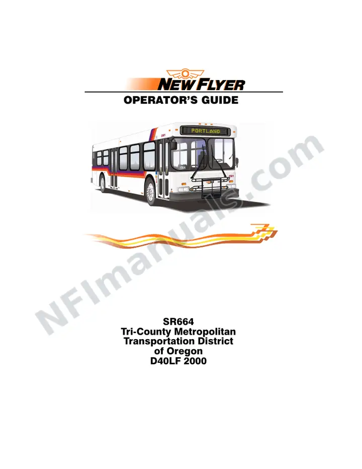 SR664 Operator's Guide, Tri-County Metropolitan Transportation District of Oregon first-page preview