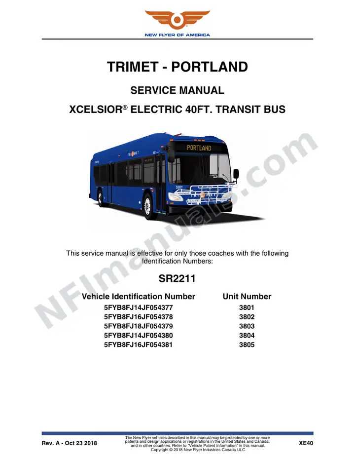 SR2211 Service Manual, TriMet - Portland first-page preview
