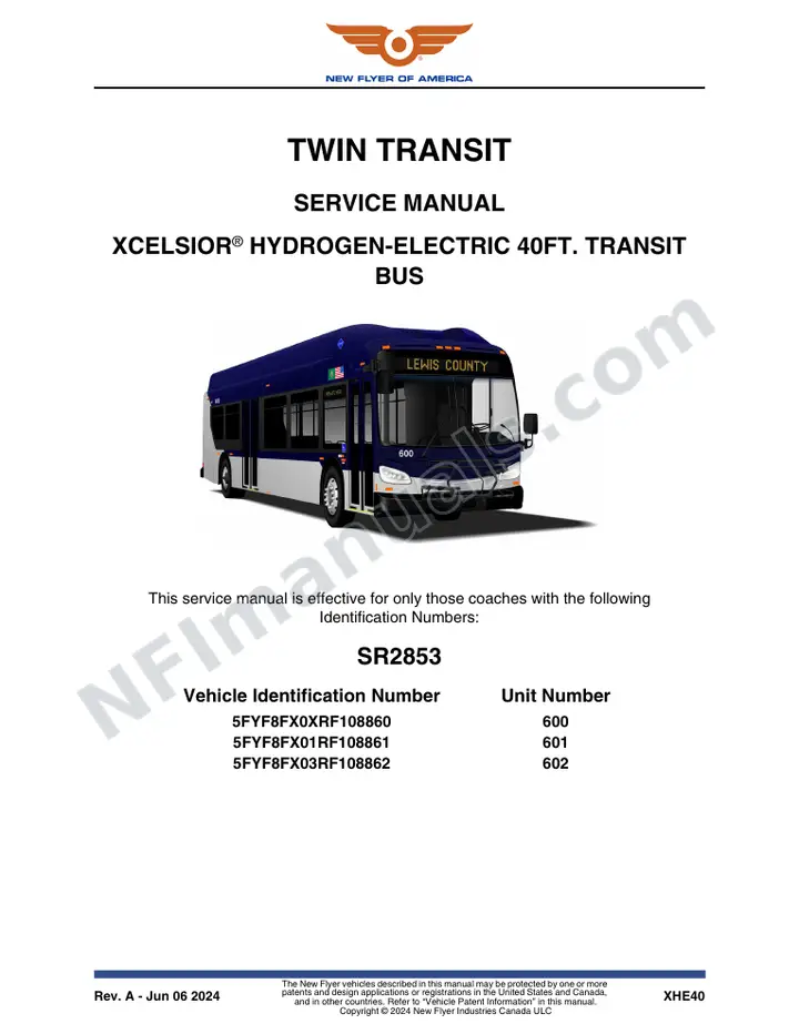 SR2853 Service Manual, Twin Transit first-page preview