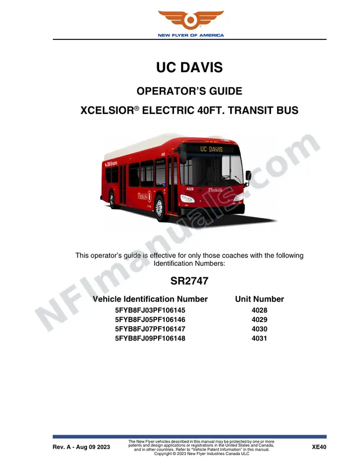 SR2747 Operator's Guide, UC DAVIS first-page preview