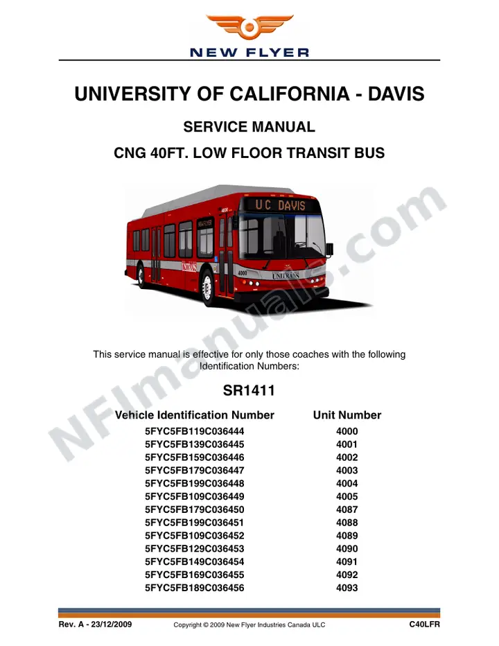 SR1411 Service Manual, University of California - Davis first-page preview