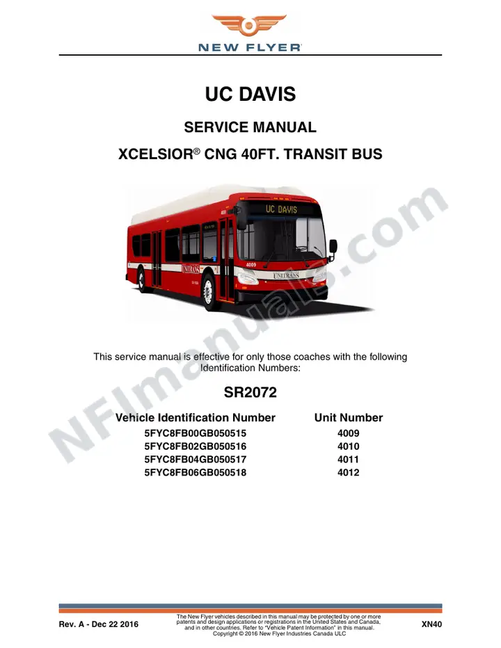 SR2072 Service Manual, UC Davis first-page preview