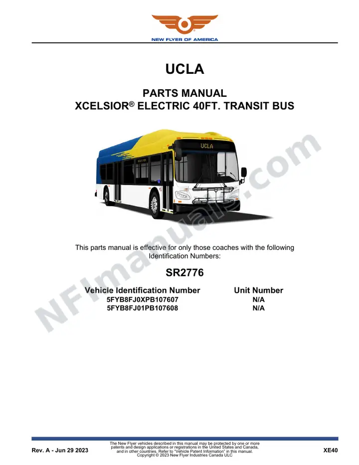 SR2776 Parts Manual, UCLA first-page preview