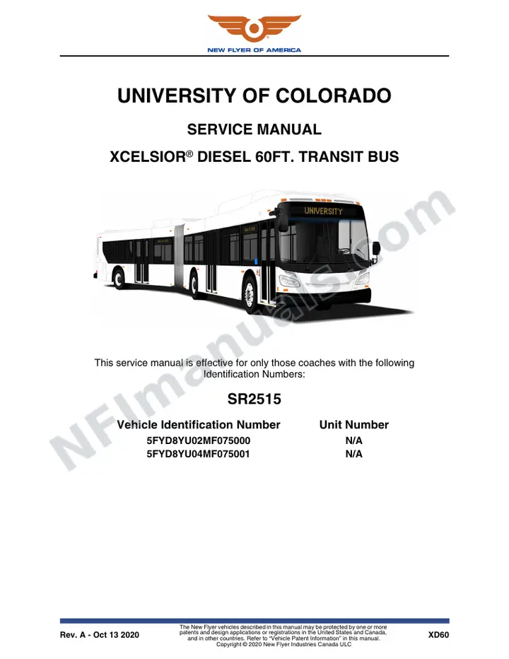 SR2515 Service Manual, University of Colorado first-page preview