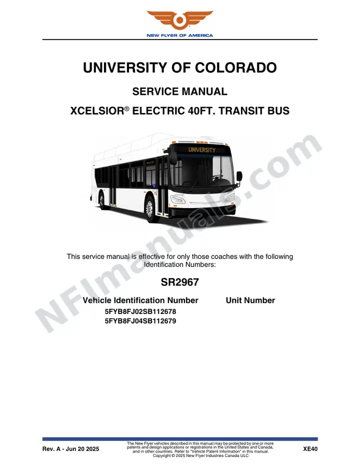SR2967 Service Manual, University of Colorado first-page preview