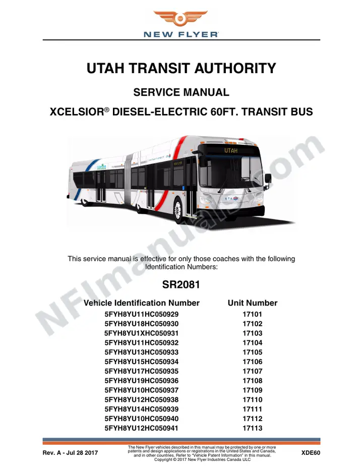 SR2081 Service Manual, Utah Transit Authority first-page preview