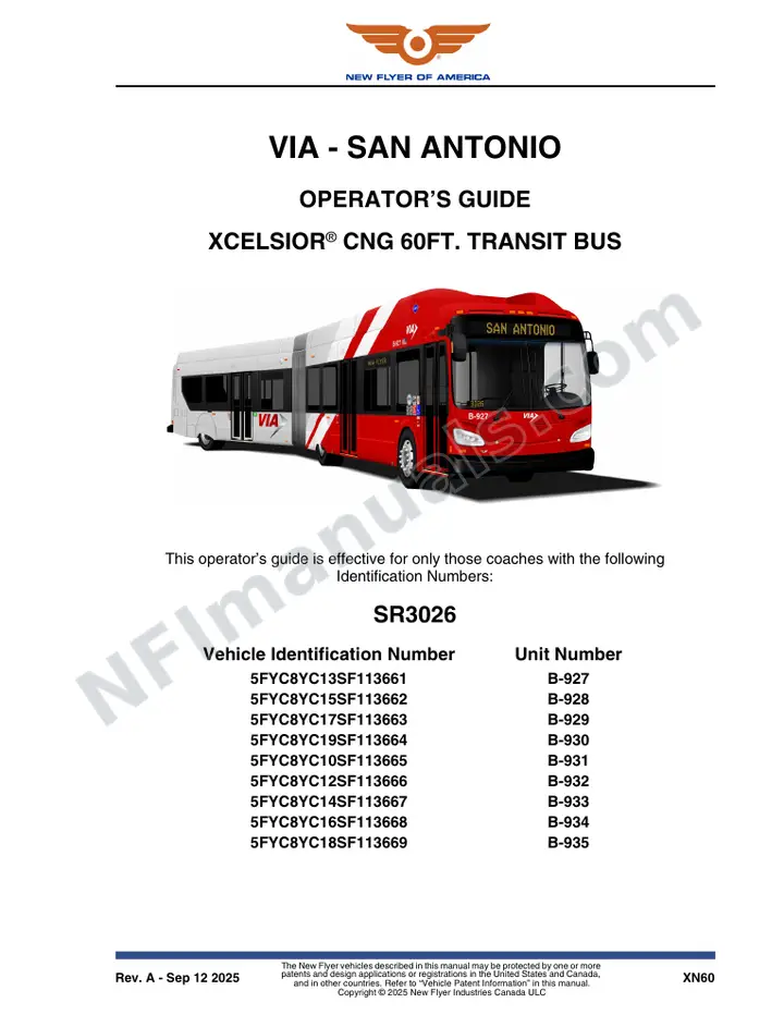 SR3026 Operator's Guide, VIA - San Antonio first-page preview