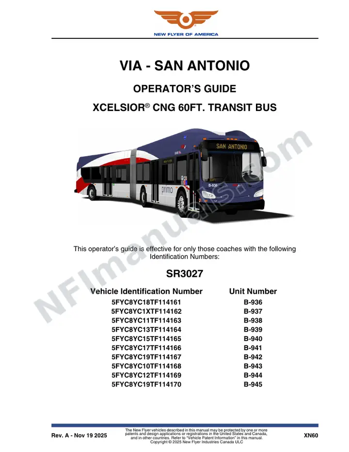 SR3027 Operator's Guide, VIA - San Antonio first-page preview