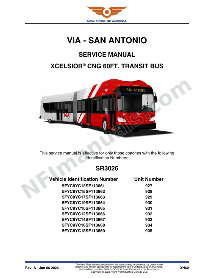 SR3026 Service Manual, VIA - San Antonio first-page preview