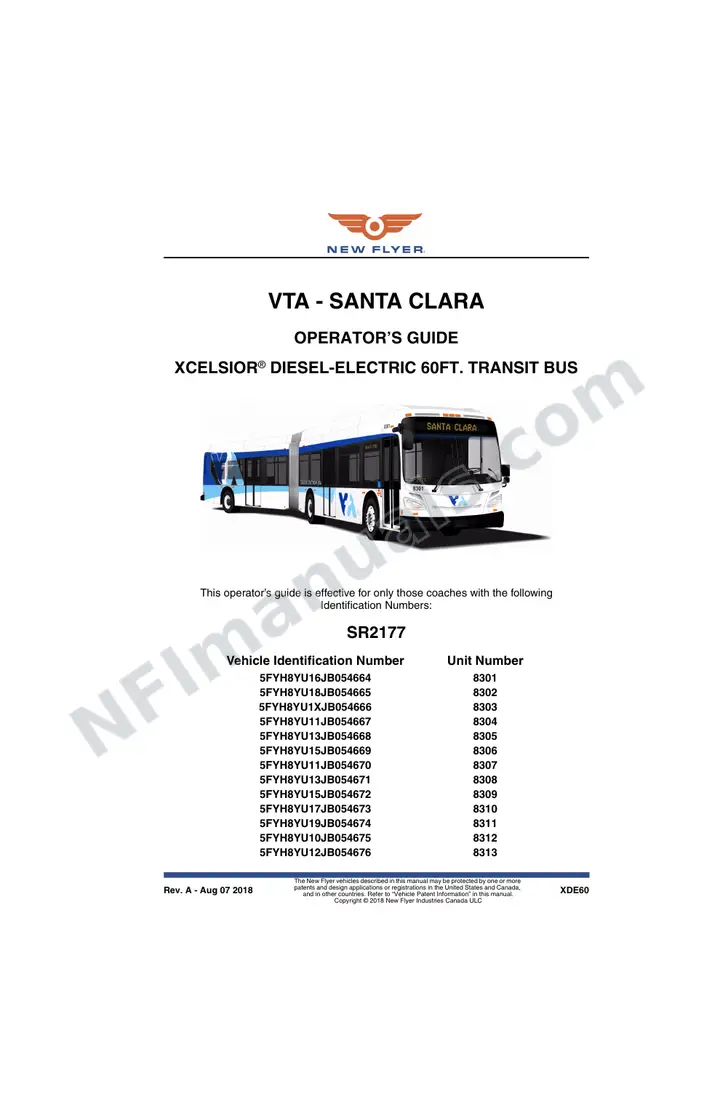 SR2177 Operator's Guide, VTA - Santa Clara first-page preview