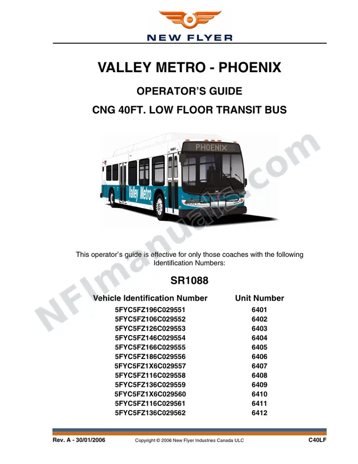SR1088 Operator's Guide, Valley Metro - Phoenix first-page preview