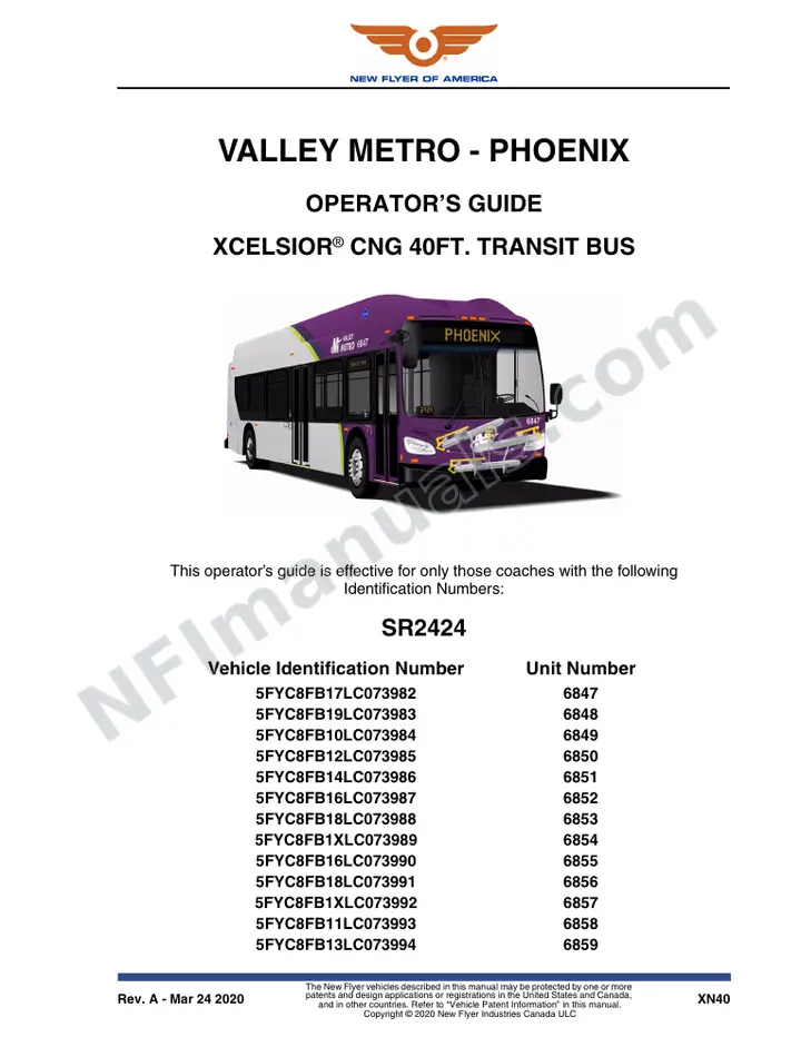 SR2424 Operator's Guide, Valley Metro - Phoenix first-page preview
