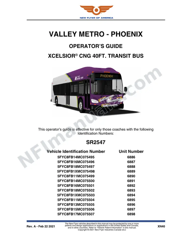 SR2547 Operator's Guide, Valley Metro - Phoenix first-page preview