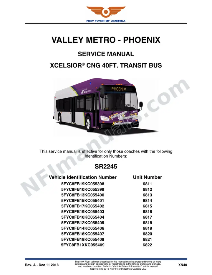 SR2245 Service Manual, Valley Metro - Phoenix first-page preview