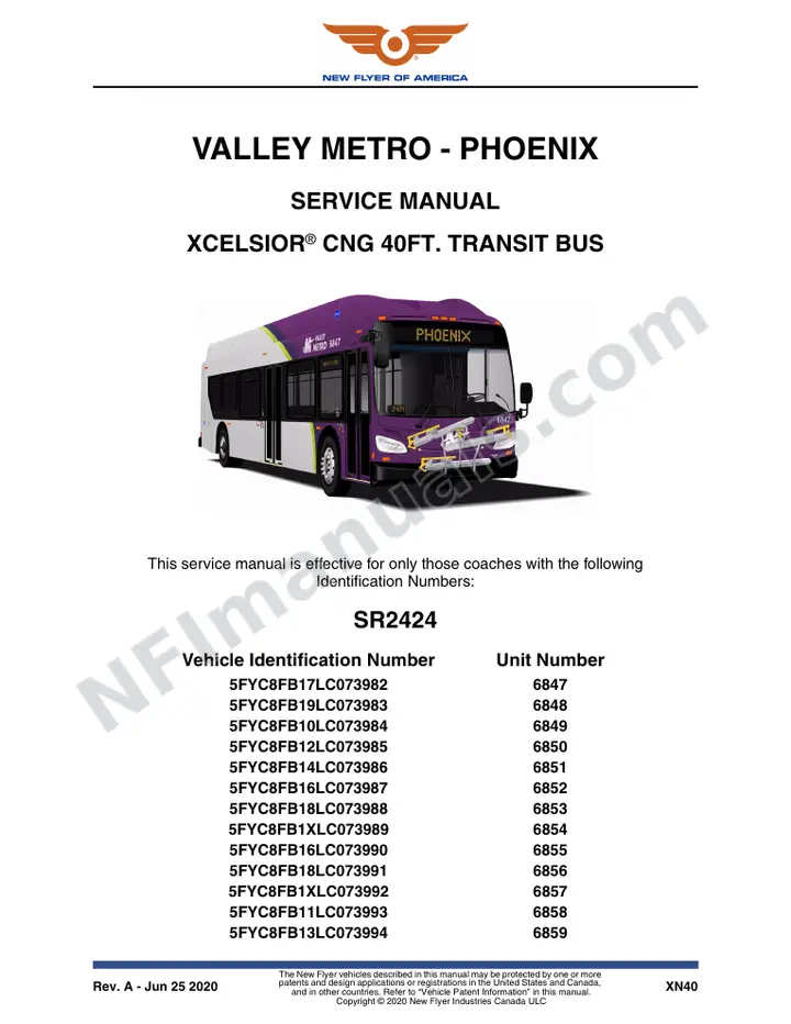 SR2424 Service Manual, Valley Metro - Phoenix first-page preview