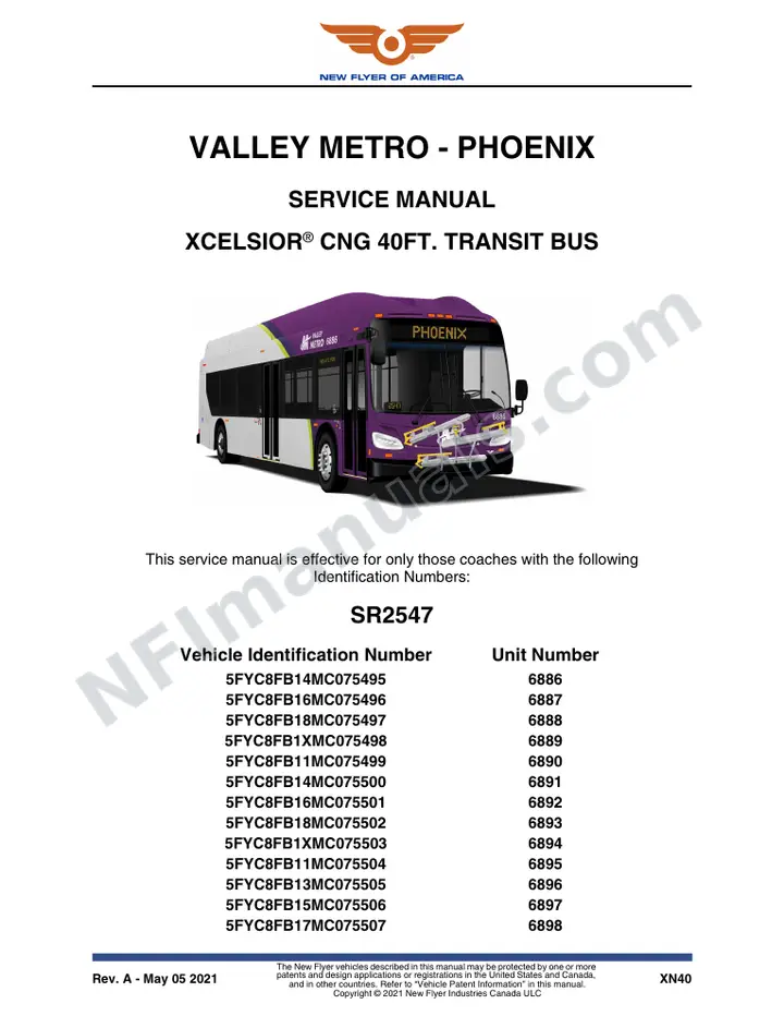 SR2547 Service Manual, Valley Metro - Phoenix first-page preview