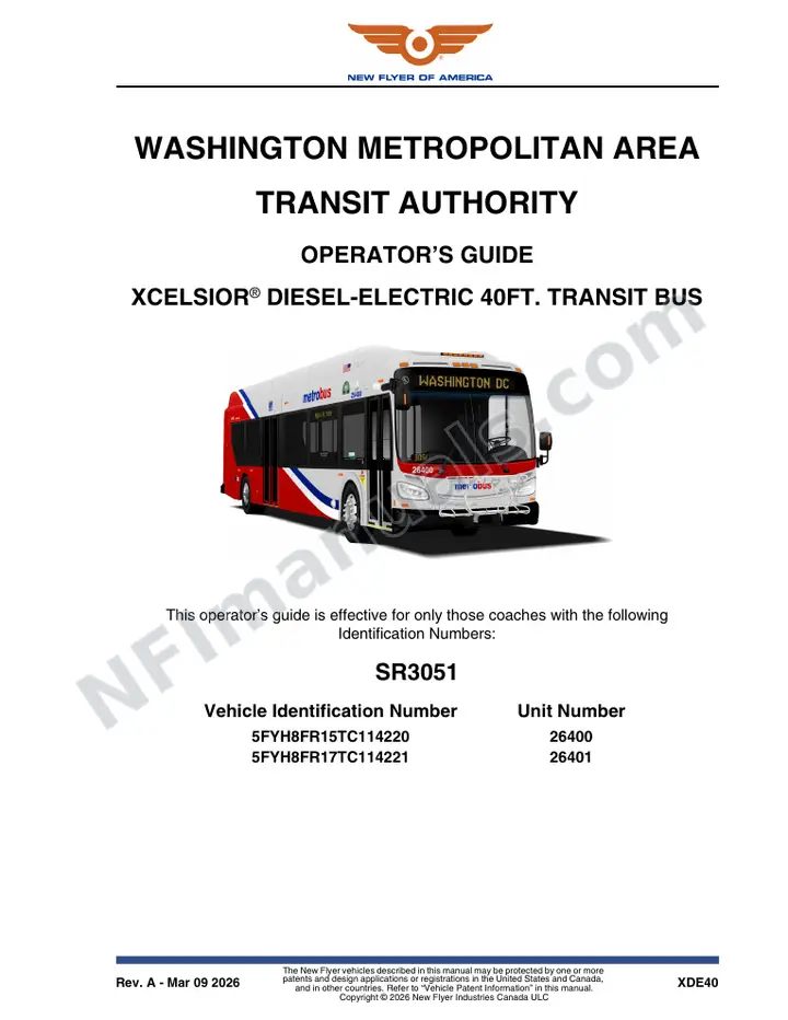 SR3051 Operator's Guide, Washington Metropolitan Area Transit Authority first-page preview