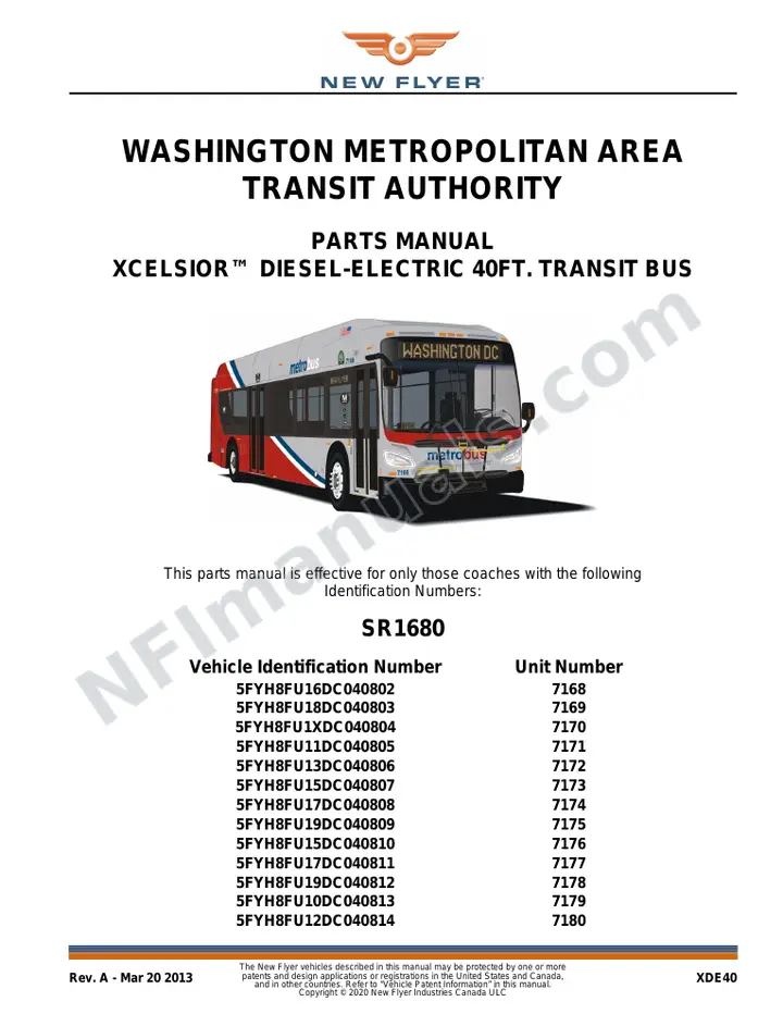 SR1680 Parts Manual, Washington Metropolitan Area Transit Authority first-page preview