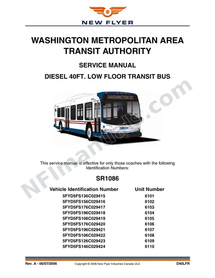 SR1086_1128 Service Manual, WMATA first-page preview