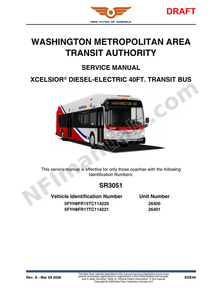 SR3051 Service Manual, Washington Metropolitan Area Transit Authority first-page preview