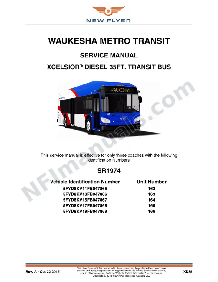 SR1974 Service Manual, Waukesha Metro Transit first-page preview