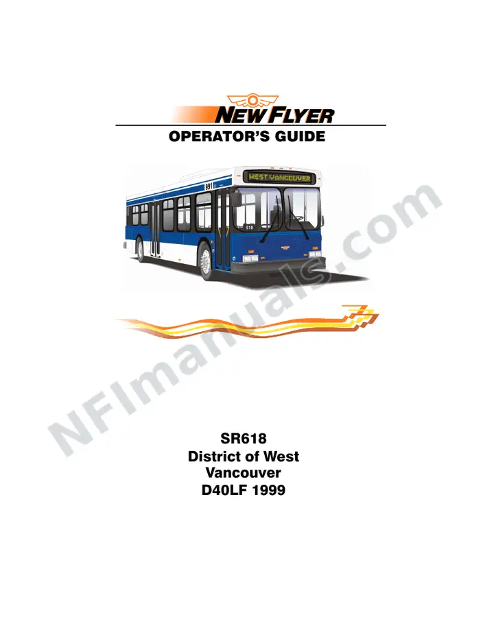 New Flyer D40LF Manual Package - West Vancouver Municipal Transit included manual preview
