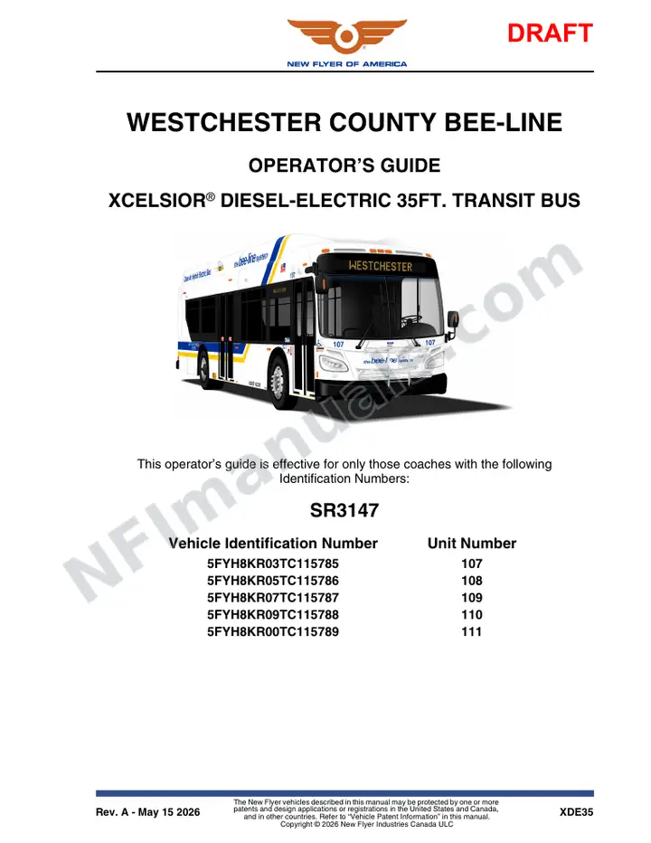 SR3147 Operator's Guide, Westchester County Bee-Line first-page preview
