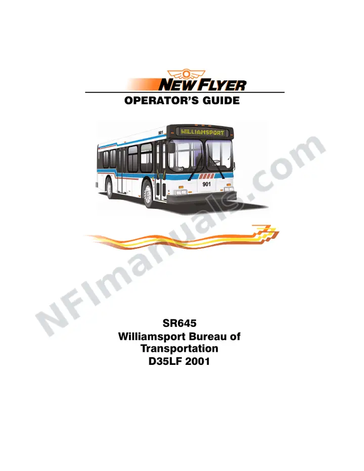New Flyer D35LF Manual Package - Williamsport Bureau of Transportation included manual preview