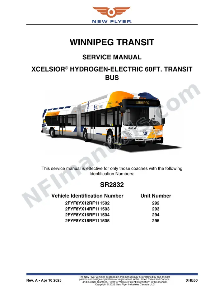SR2832 Service Manual, Winnipeg Transit first-page preview