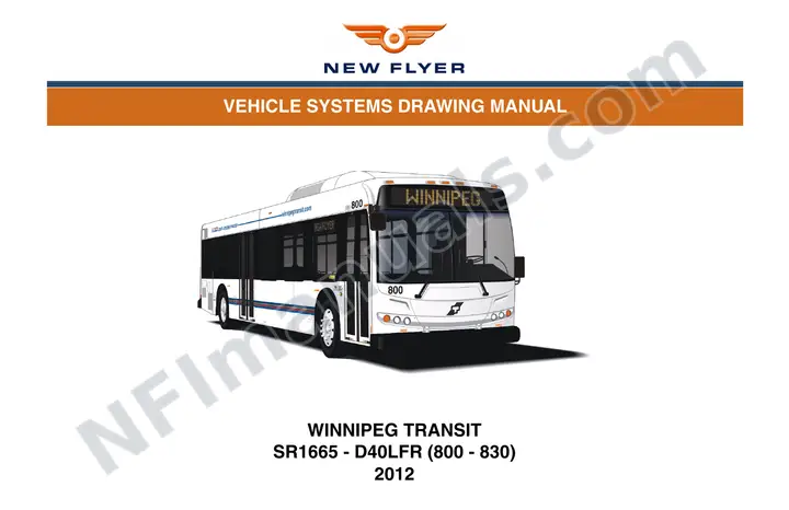 SR1665 Vehicle Systems Drawings, Winnipeg Transit first-page preview