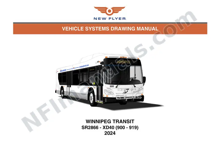 SR2866 Vehicle System Drawings, Winnipeg Transit first-page preview