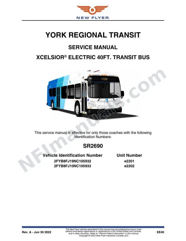 SR2690 Service Manual, York Regional Transit first-page preview