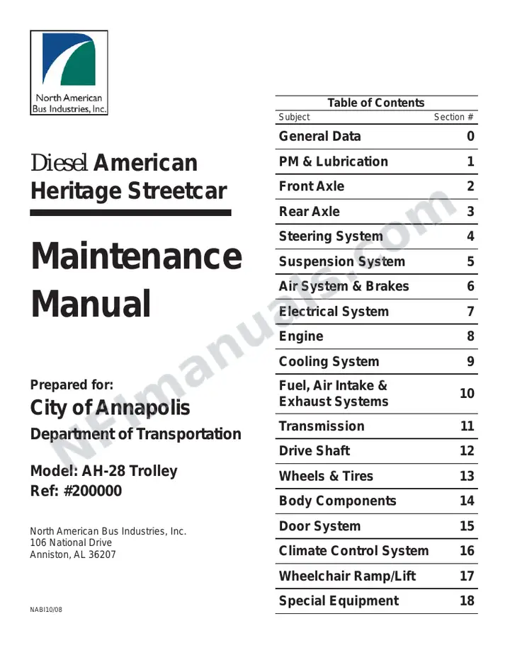 SR9157 (200000) Service Manual, Annapolis first-page preview