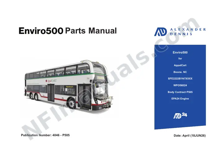 4046 -P505 Enviro500 Parts first-page preview