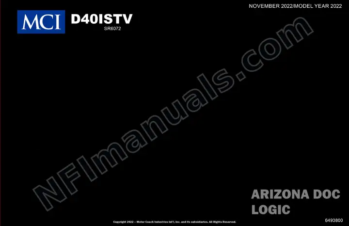 D40ISTV Arizona DOC SR6072 Logic Manual, 2022 for Units 16621, 16622 first-page preview