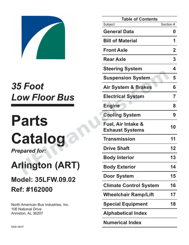 SR9130 (162000) Parts Manual, Arlington first-page preview