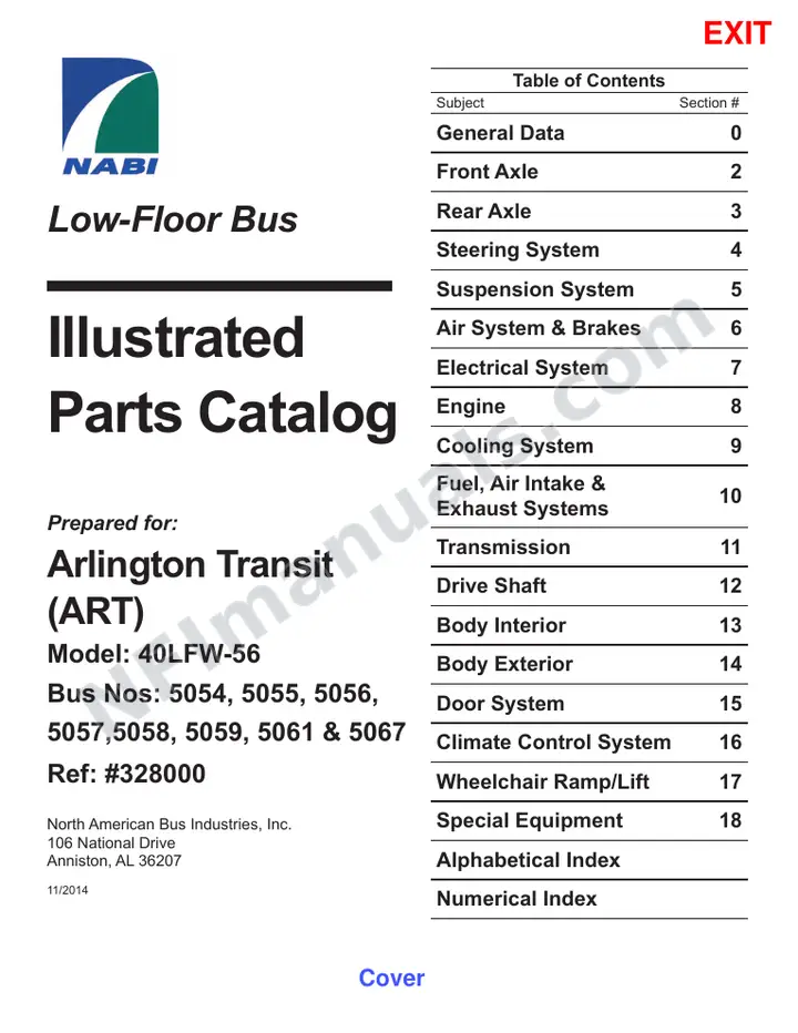 SR9281 (328000) Parts Manual, Arlington first-page preview