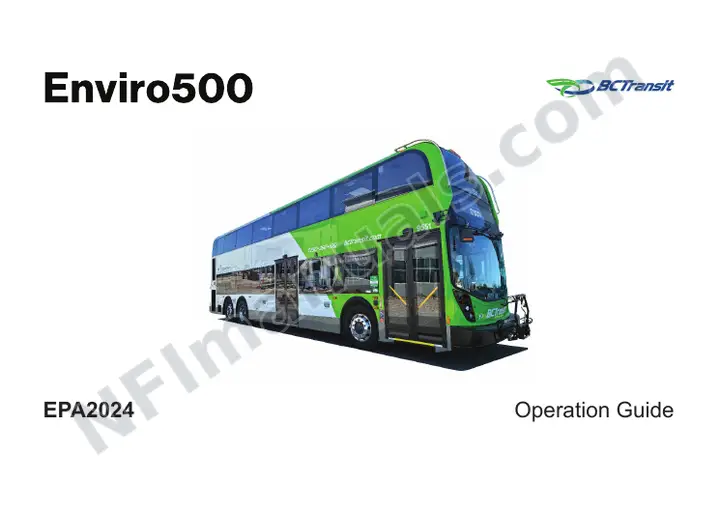 ADL Enviro500 Manual Package - BC Transit included manual preview