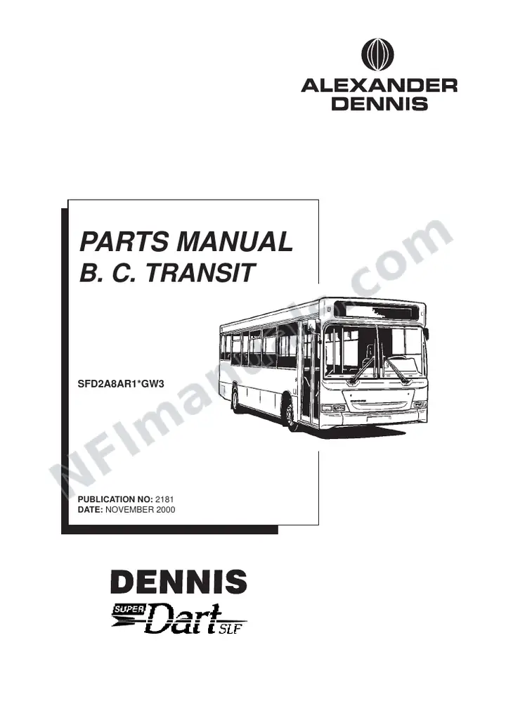 BC Transit, 2120 Chassis Parts Manual first-page preview