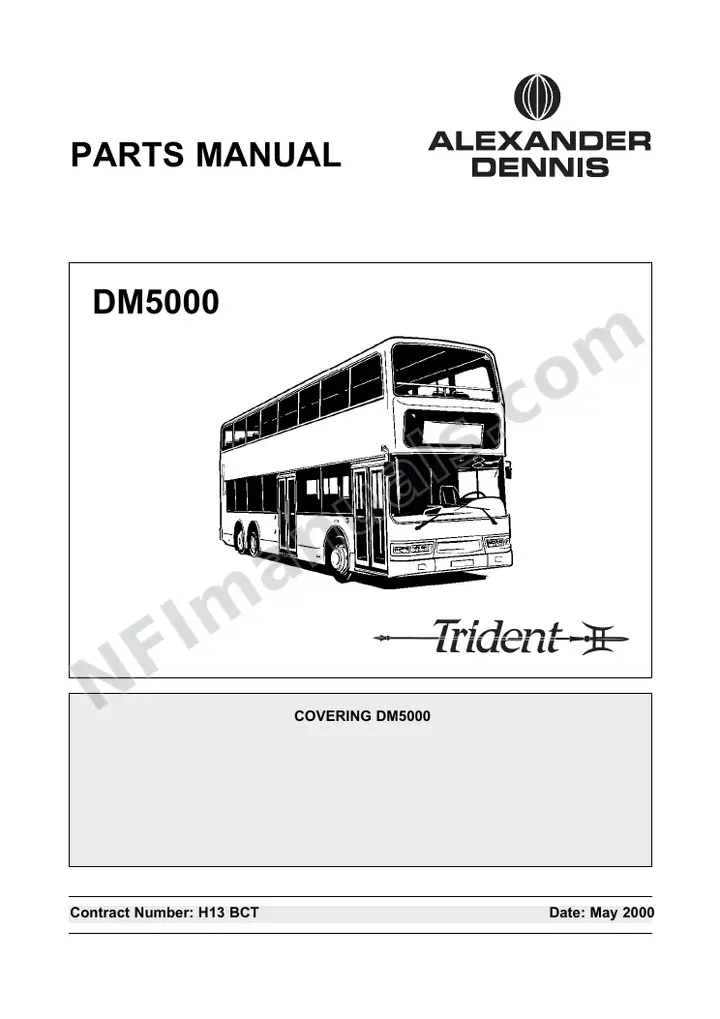 BC Transit, H13 Body Parts Manual first-page preview