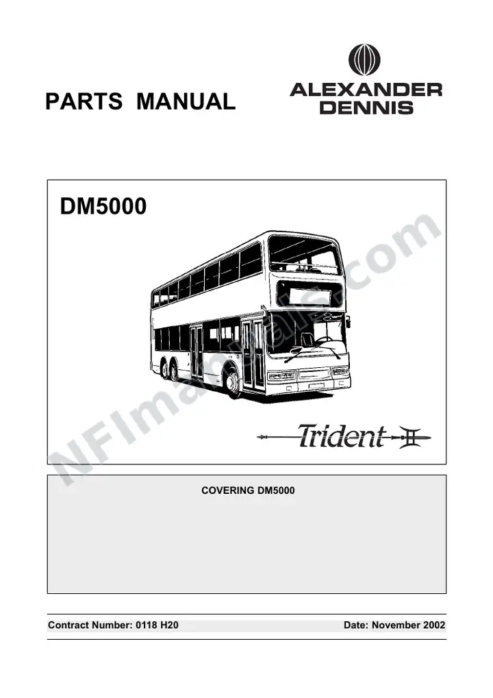 BC Transit, H20 Body Parts Manual first-page preview