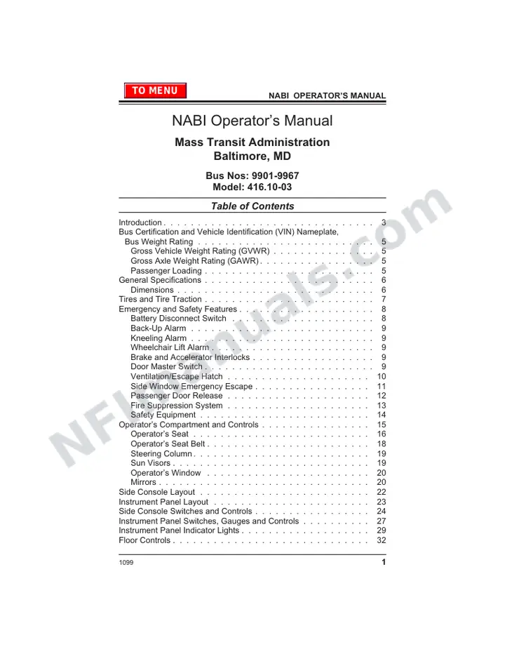 SR9029 (39000) Operator’s Manual, Baltimore MTA first-page preview