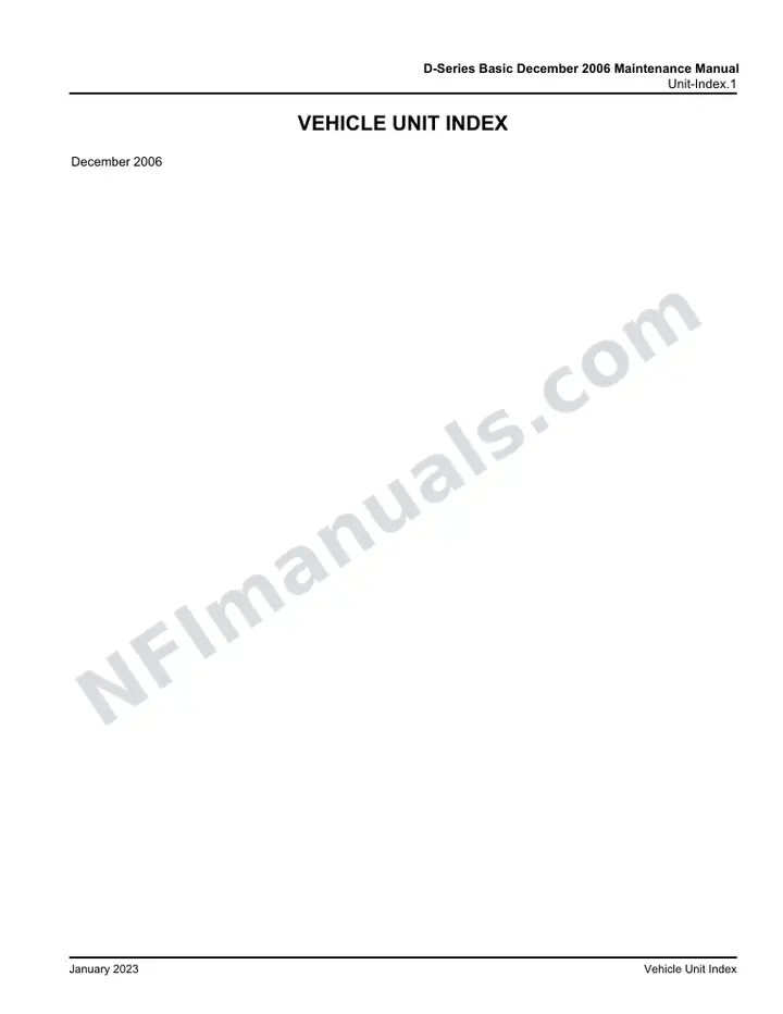 3L-15-925N D-Series Basic December 2006 Maintenance Manual, 2006 for Unit December 2006 first-page preview