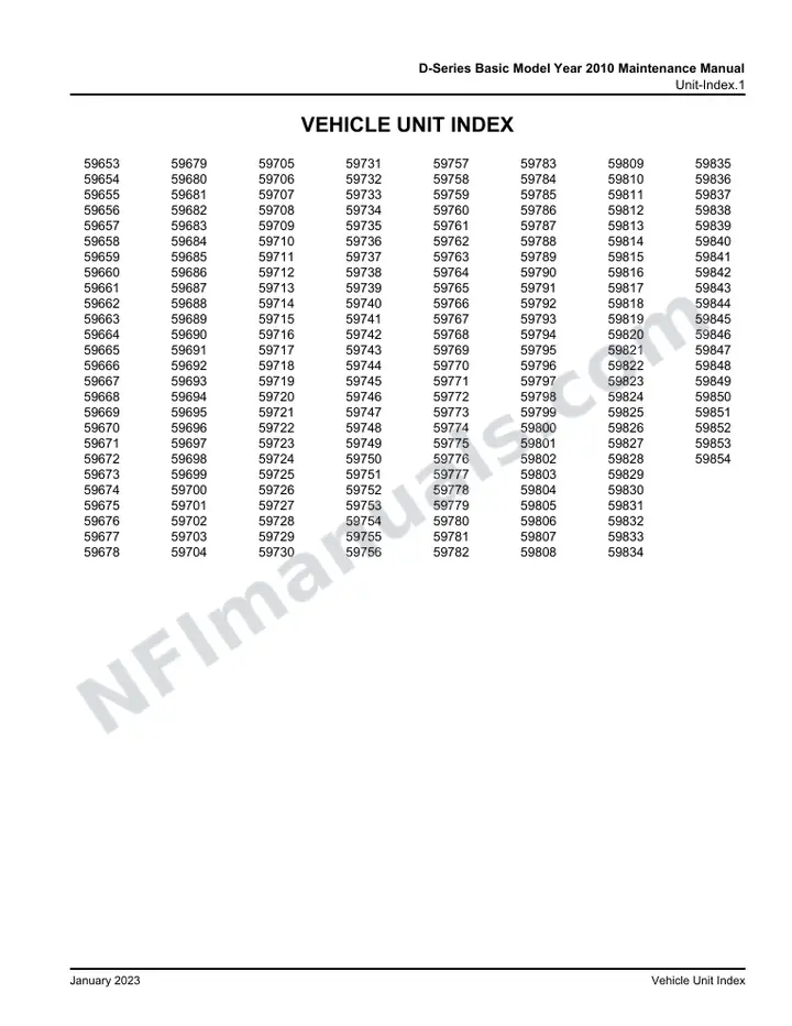 3L-15-925Q D-Series Basic Model Year 2010 Maintenance Manual, 2010 for Units 59653-59854 first-page preview