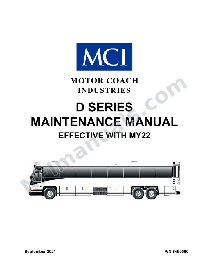 D4500 D-Series Basic 2022 Maintenance Manual 6490000 Maintenance Manual, 2021 for Units 16421-16432, 16467, 16472, 16599, 16600, 16604-16606, 103777-103783, 104691-104693 first-page preview